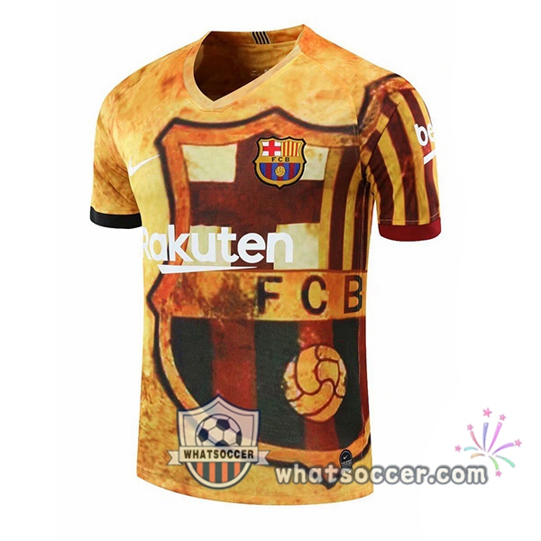 FC Barcelona Yellow Training T-Shirts 2020-2021