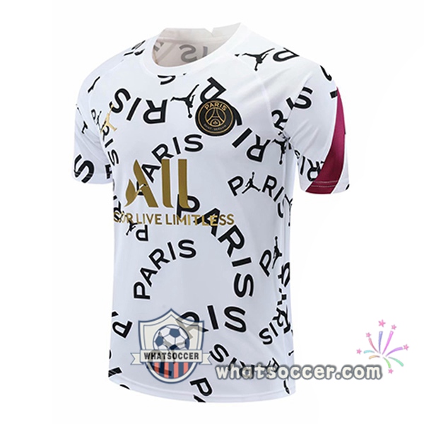 Paris PSG Jordan White Training T-Shirts 2020-2021