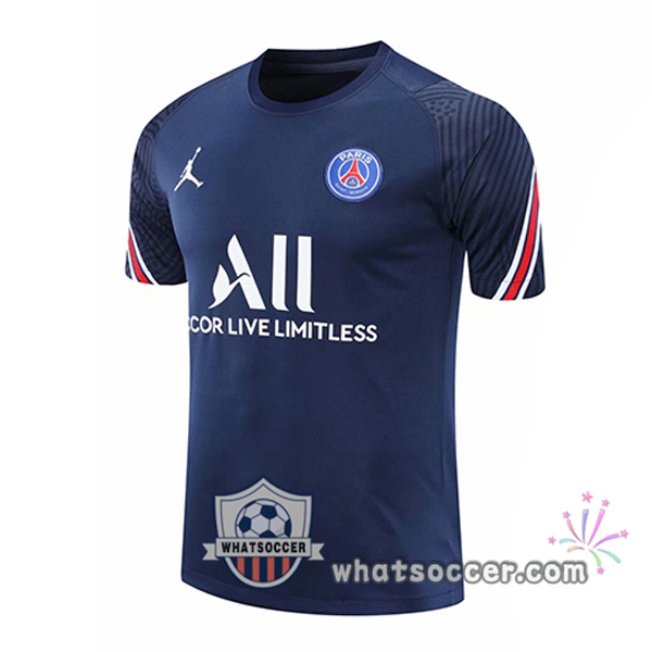 Paris PSG Jordan Blue Royal Training T-Shirts 2020-2021