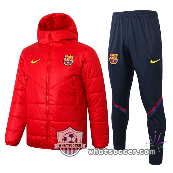FC Barcelona Red Soccer Down Jacket + Pants 2020-2021