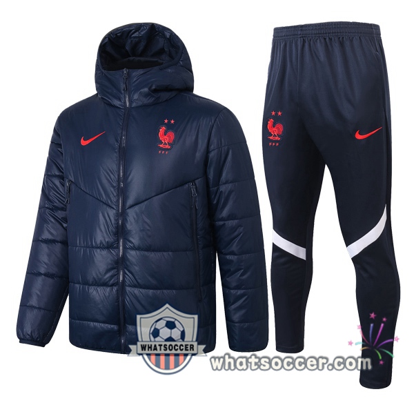 France Blue Royal Soccer Down Jacket + Pants 2020-2021