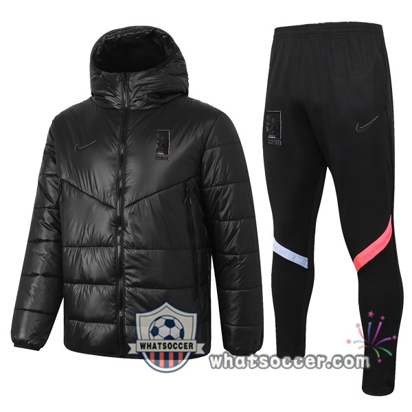 Korea Black Soccer Down Jacket + Pants 2020-2021