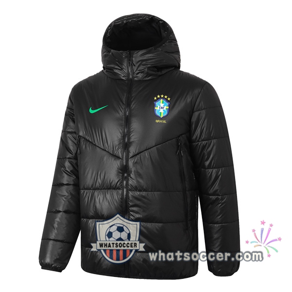 Brazil Black Soccer Down Jacket 2020-2021