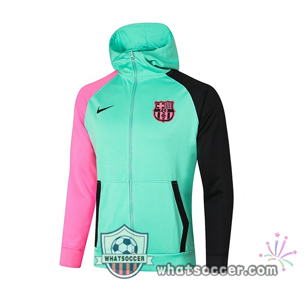 FC Barcelona Green Rose Black Hooded Jacket 2020-2021