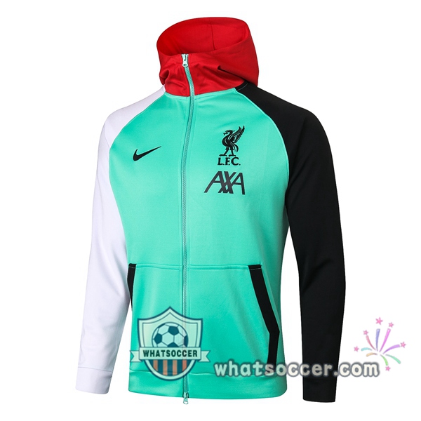FC Liverpool Green White Red Black Hooded Jacket 2020-2021