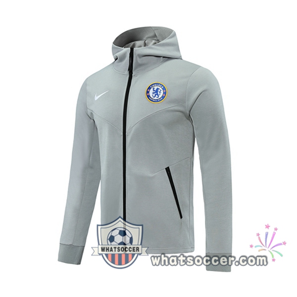 FC Chelsea Gray Hooded Jacket 2020-2021