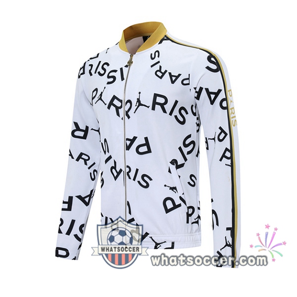JORDAN Paris PSG White Soccer Jacket 2020-2021