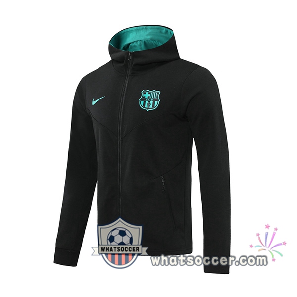 FC Barcelona Black Hooded Jacket 2020-2021