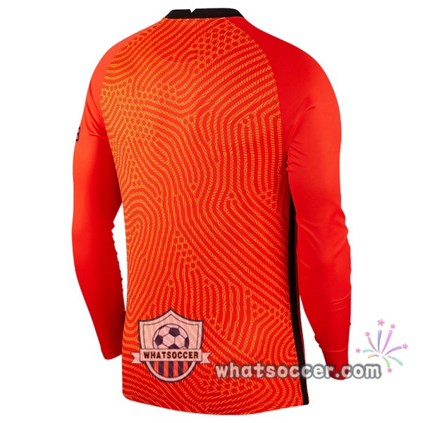 Paris PSG Goalkeeper Soccer Jerseys Long Sleeve Orange 2020-2021