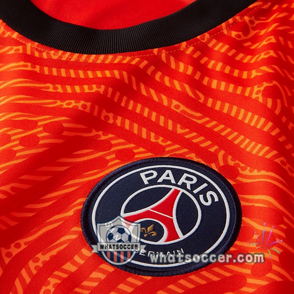 Paris PSG Goalkeeper Soccer Jerseys Long Sleeve Orange 2020-2021