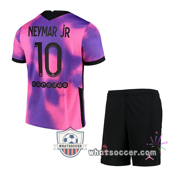 Jordan Paris PSG (Neymar Jr 10) Kids Fourth Soccer Jerseys 2020-2021