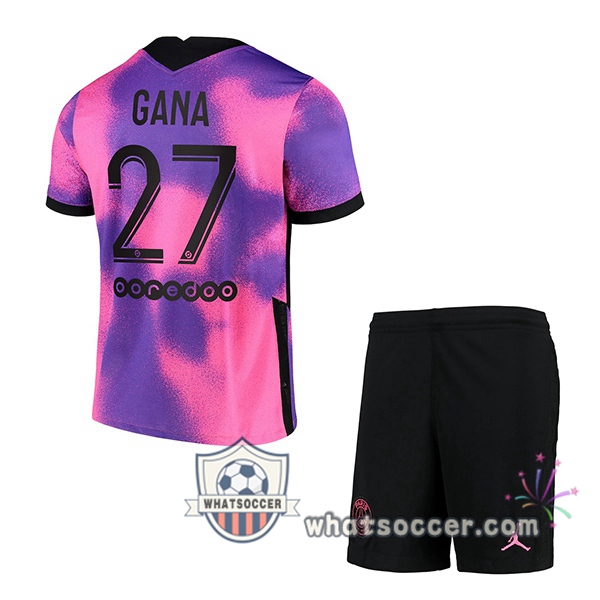 Jordan Paris PSG (Gana 27) Kids Fourth Soccer Jerseys 2020-2021