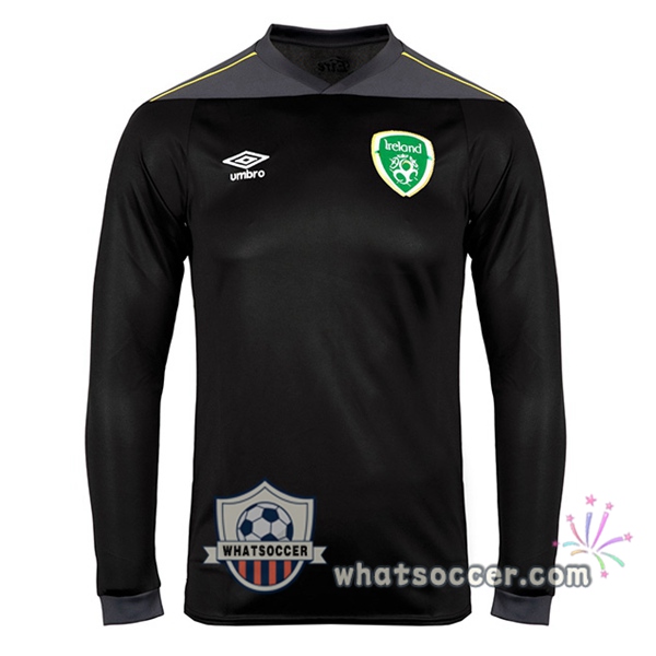 UMBRO FAI Ireland Goalkeeper Soccer Jerseys Long Sleeve Black 2020-2021