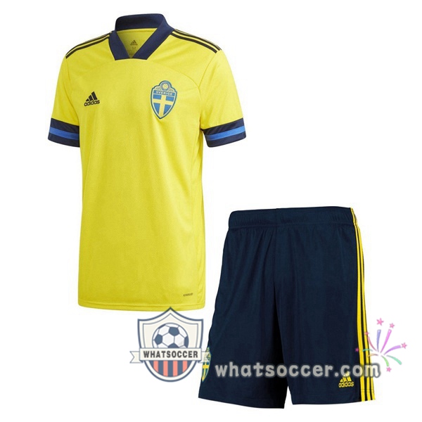 Sweden Kids Home Soccer Jerseys 2020-2021