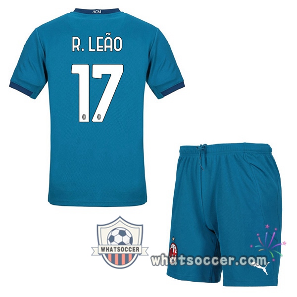 AC Milan (R. LEÃO 17) Kids Third Soccer Jerseys 2020-2021