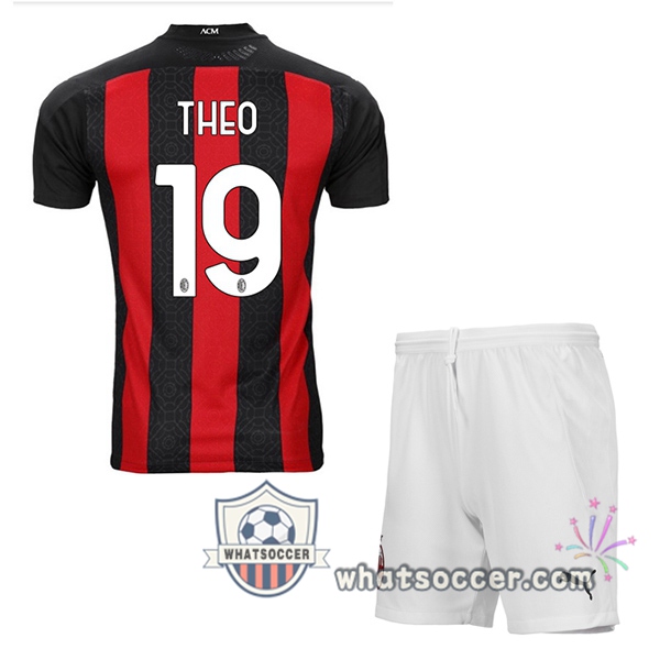 AC Milan (THEO 19) Kids Home Soccer Jerseys 2020-2021