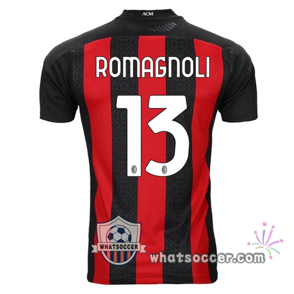 AC Milan (ROMAGNOLI 13) Home Soccer Jerseys 2020-2021