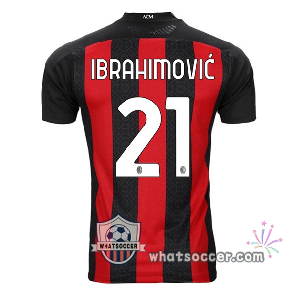 AC Milan (IBRAHIMOVIĆ 21) Home Soccer Jerseys 2020-2021