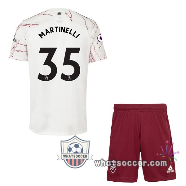 Arsenal (MARTINELLI 35) Kids Away Soccer Jerseys 2020-2021