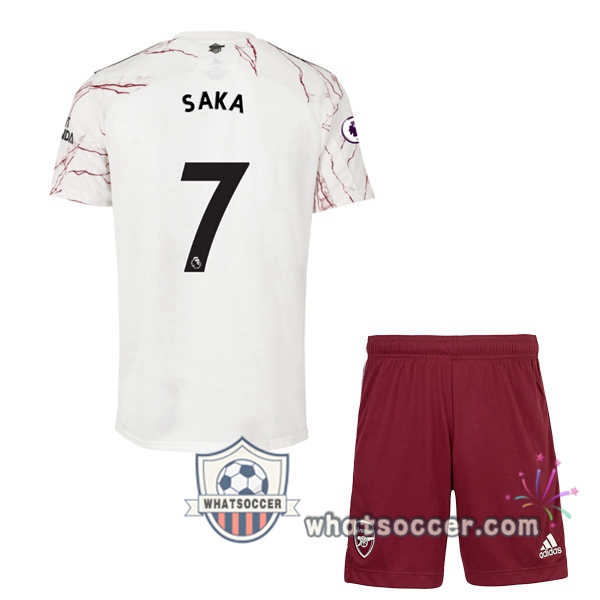 Arsenal (SAKA 7) Kids Away Soccer Jerseys 2020-2021