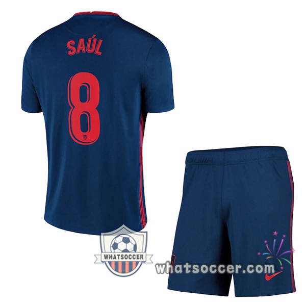 Atletico Madrid (SAUL 8) Kids Away Soccer Jerseys 2020-2021