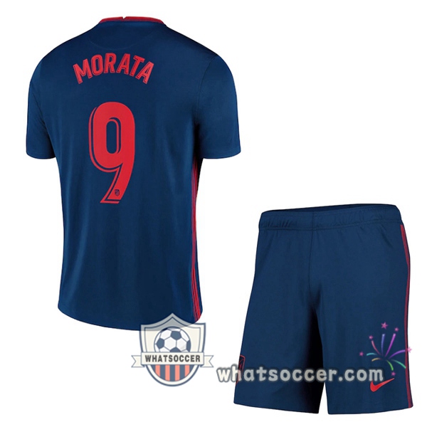Atletico Madrid (MORATA 9) Kids Away Soccer Jerseys 2020-2021