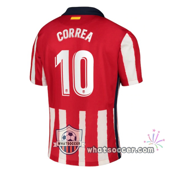 Atletico Madrid (CORREA 10) Home Soccer Jerseys 2020-2021
