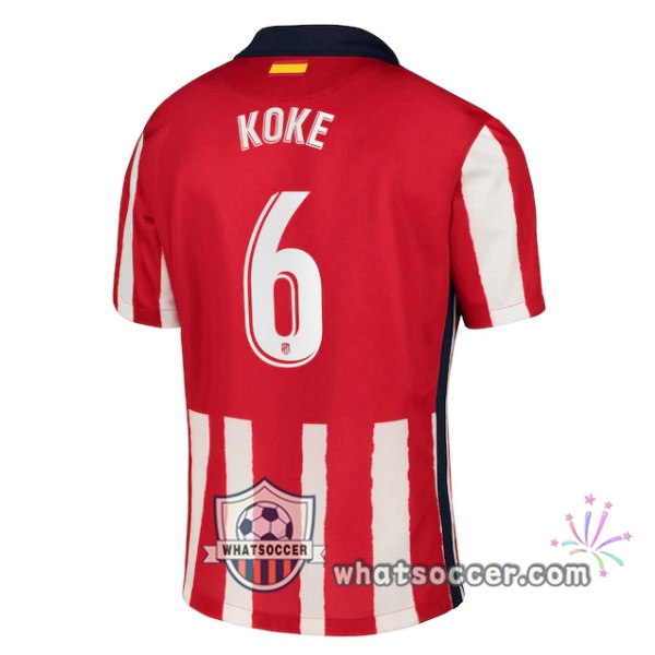Atletico Madrid (KOKE 6) Home Soccer Jerseys 2020-2021
