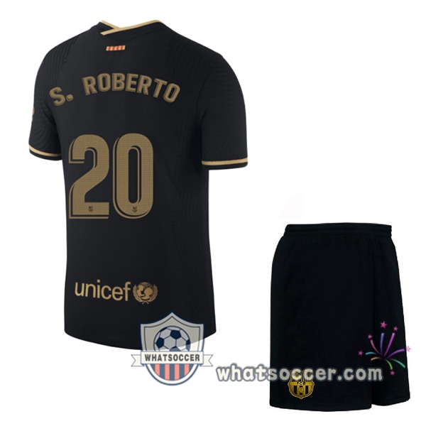 FC Barcelona (S. ROBERTO 20) Kids Away Soccer Jerseys 2020-2021