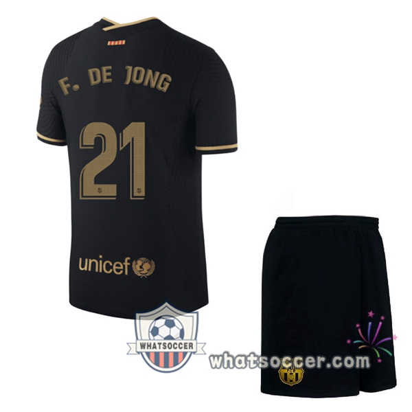 FC Barcelona (F. DE JONG 21) Kids Away Soccer Jerseys 2020-2021
