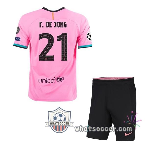 FC Barcelona (F. DE JONG 21) Kids Third Soccer Jerseys 2020-2021