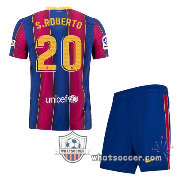FC Barcelona (S. ROBERTO 20) Kids Home Soccer Jerseys 2020-2021