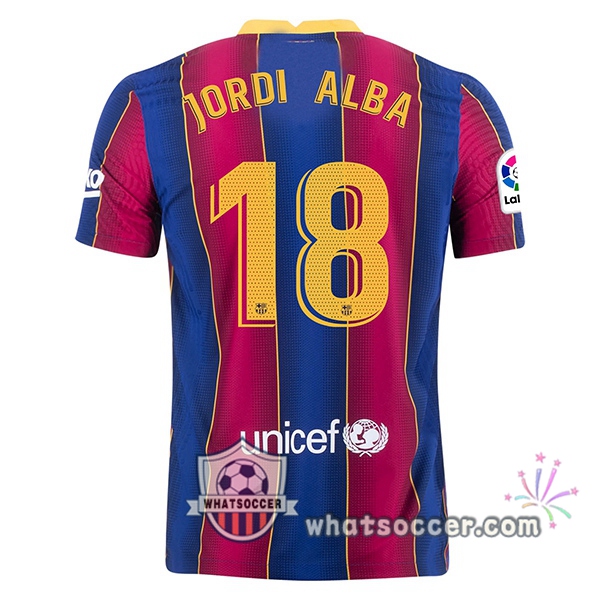 FC Barcelona (JORDI ALBA 18) Home Soccer Jerseys 2020-2021