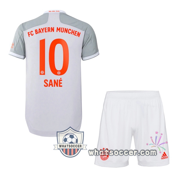 Bayern Munich (SANE 10) Kids Away Soccer Jerseys 2020-2021