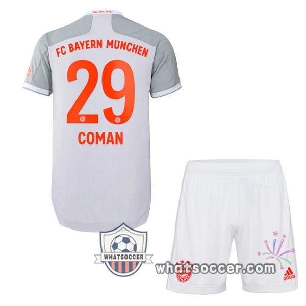 Bayern Munich (COMAN 29) Kids Away Soccer Jerseys 2020-2021