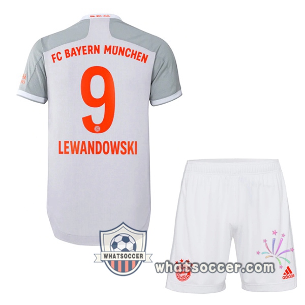 Bayern Munich (LEWANDOWSKI 9) Kids Away Soccer Jerseys 2020-2021