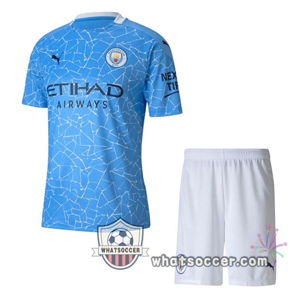 Manchester City Kids Home Soccer Jerseys 2020-2021