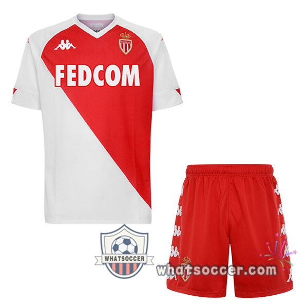 AS Monaco Kids Home Soccer Jerseys 2020-2021