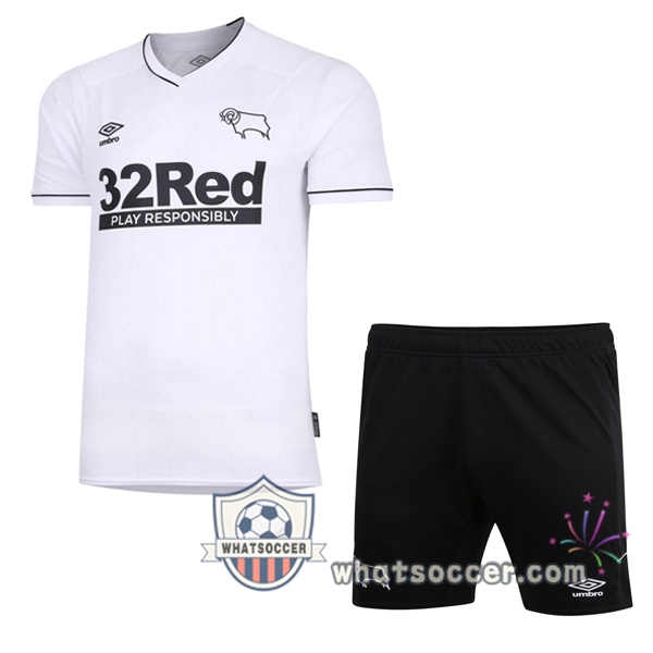 Derby County FC Kids Home Soccer Jerseys 2020-2021