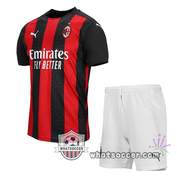 AC Milan Kids Home Soccer Jerseys 2020-2021