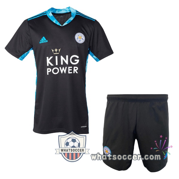 Leicester City Kids Goalkeeper Soccer Jerseys Black 2020-2021