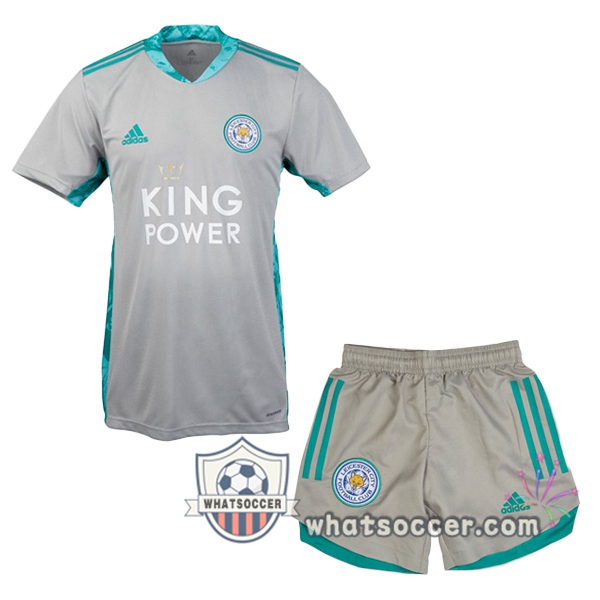 Leicester City Kids Goalkeeper Soccer Jerseys Gray 2020-2021