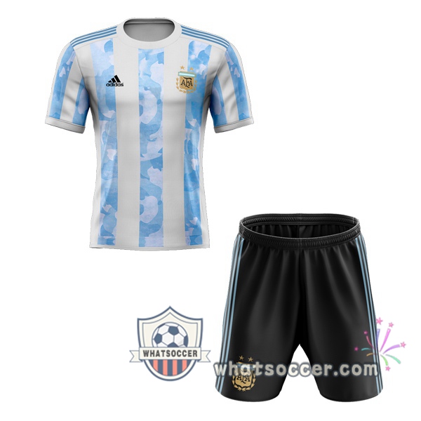 Argentina Kids Home Soccer Jerseys 2020-2021