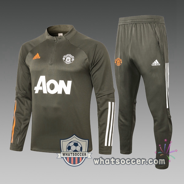 Manchester United Kids Tracksuit Dark Green 2020-2021