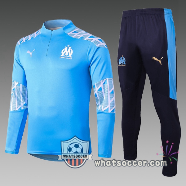 Olympique de Marseille Kids Tracksuit Blue 2020-2021