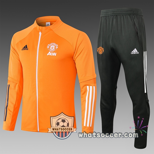 Manchester United Kids Training jacket Orange 2020-2021