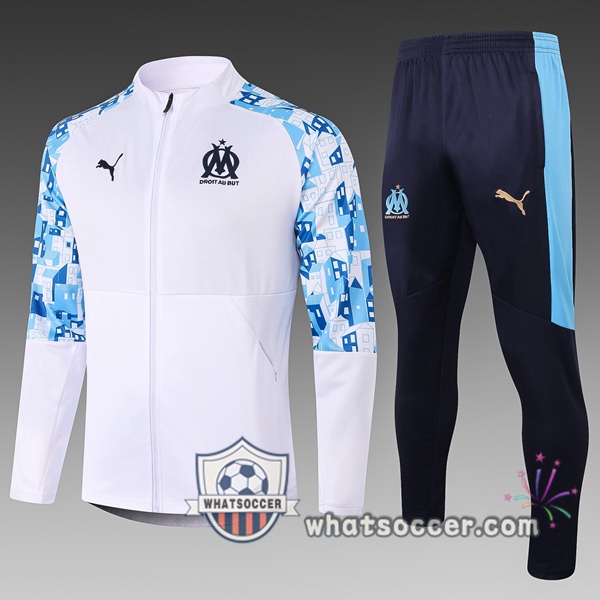 Olympique de Marseille Kids Training jacket White 2020-2021