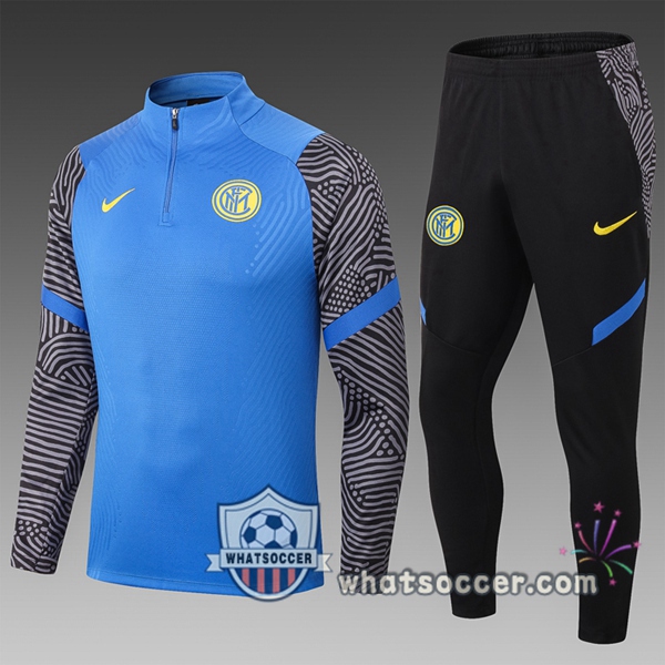 Inter Milan Kids Tracksuit Blue Gray 2020-2021