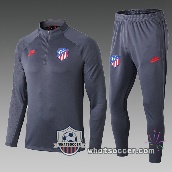 Atletico Madrid Kids Tracksuit Dark Gray 2020-2021