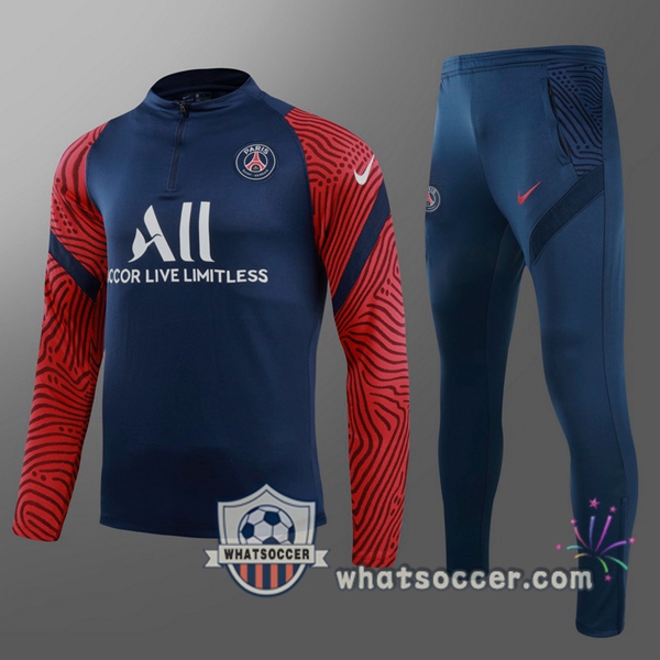 Paris PSG Kids Tracksuit Blue Red 2020-2021
